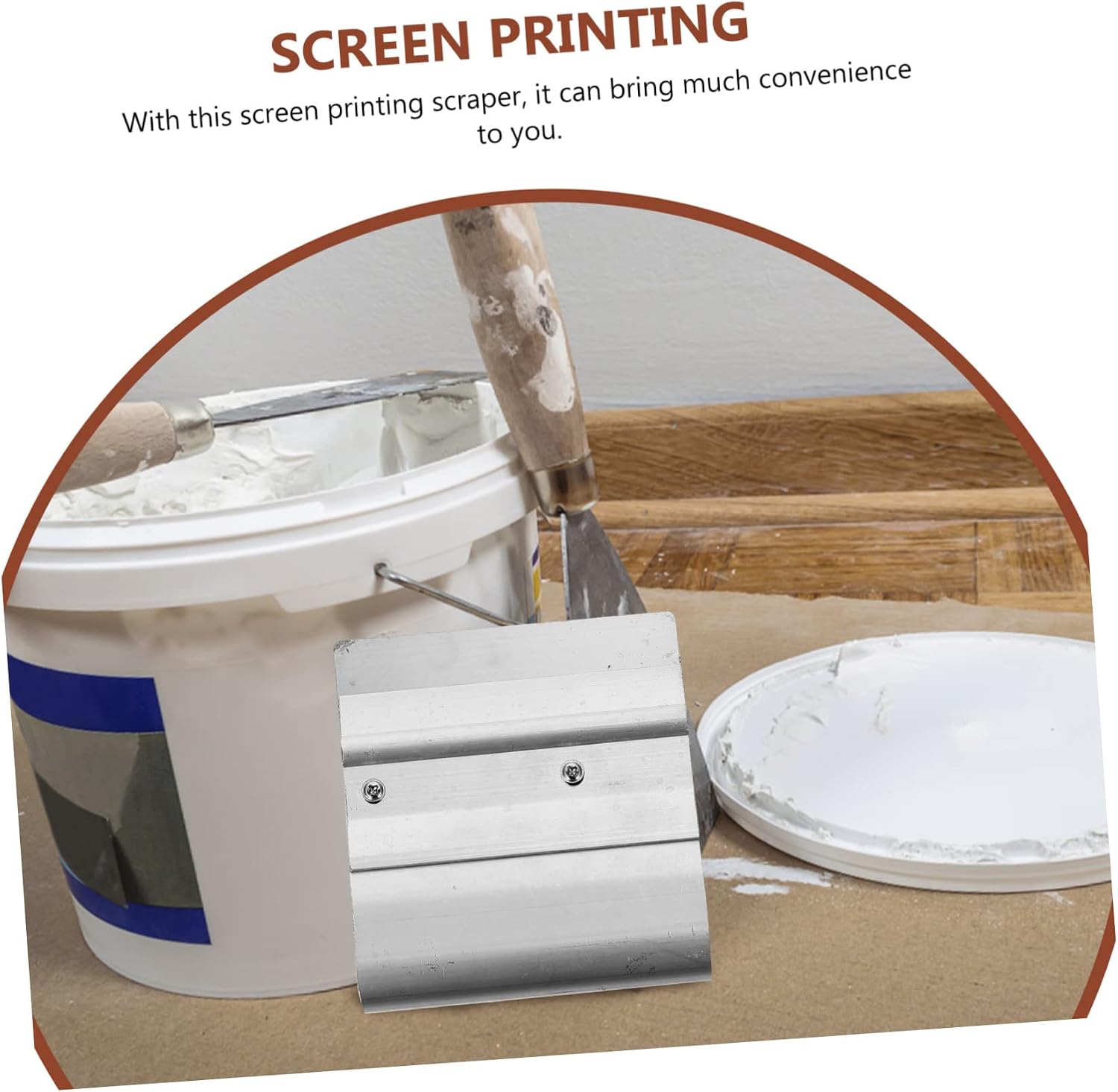 Stainless Steel Screen Printing Scraper Tool, Sturdy Metal Ink Squeegee