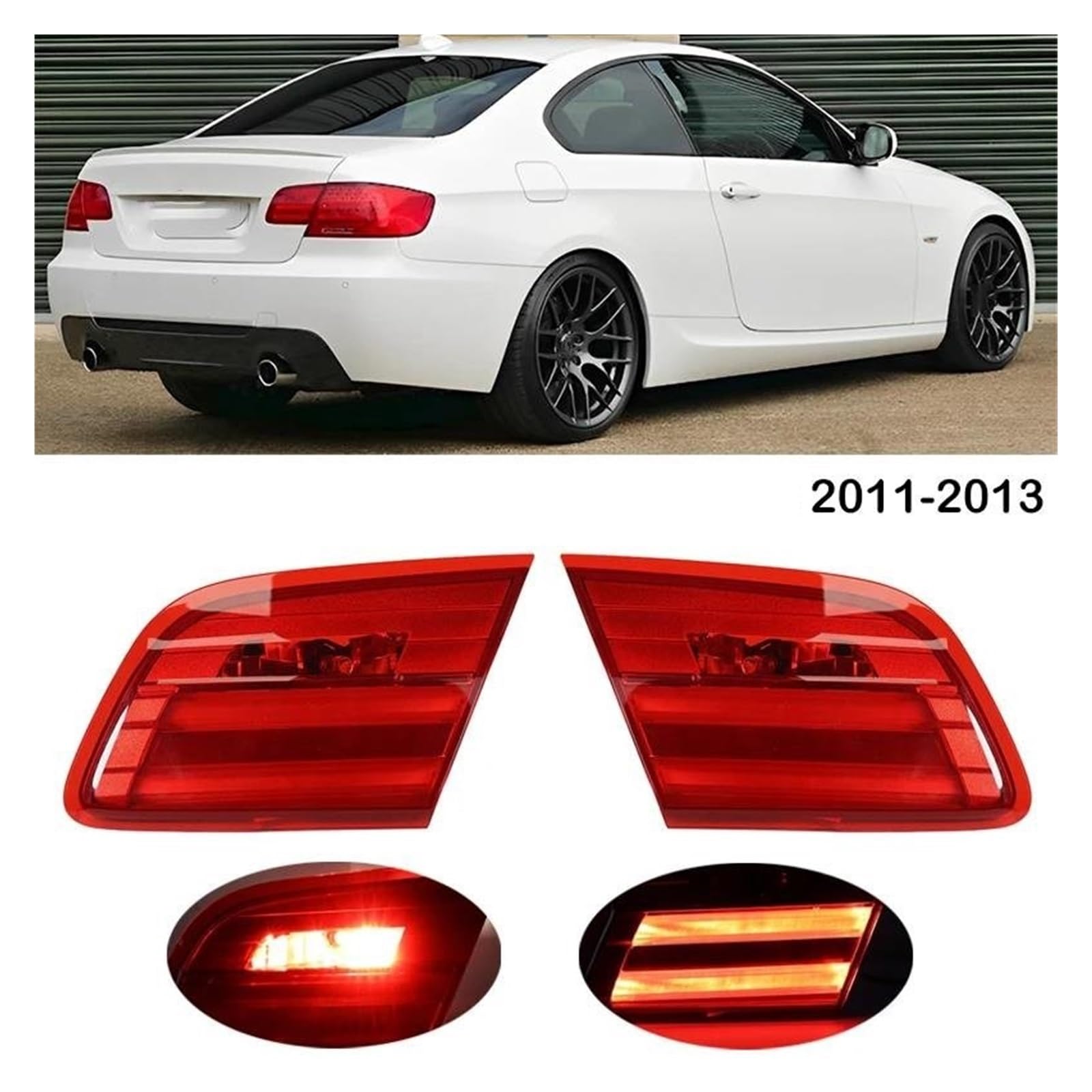 Intermitentes Para Serie 3 E93 Coupe 2011-2013 LED interior coche parachoques trasero luz trasera conjunto de luces traseras Luces Antiniebla Traseras(bien)