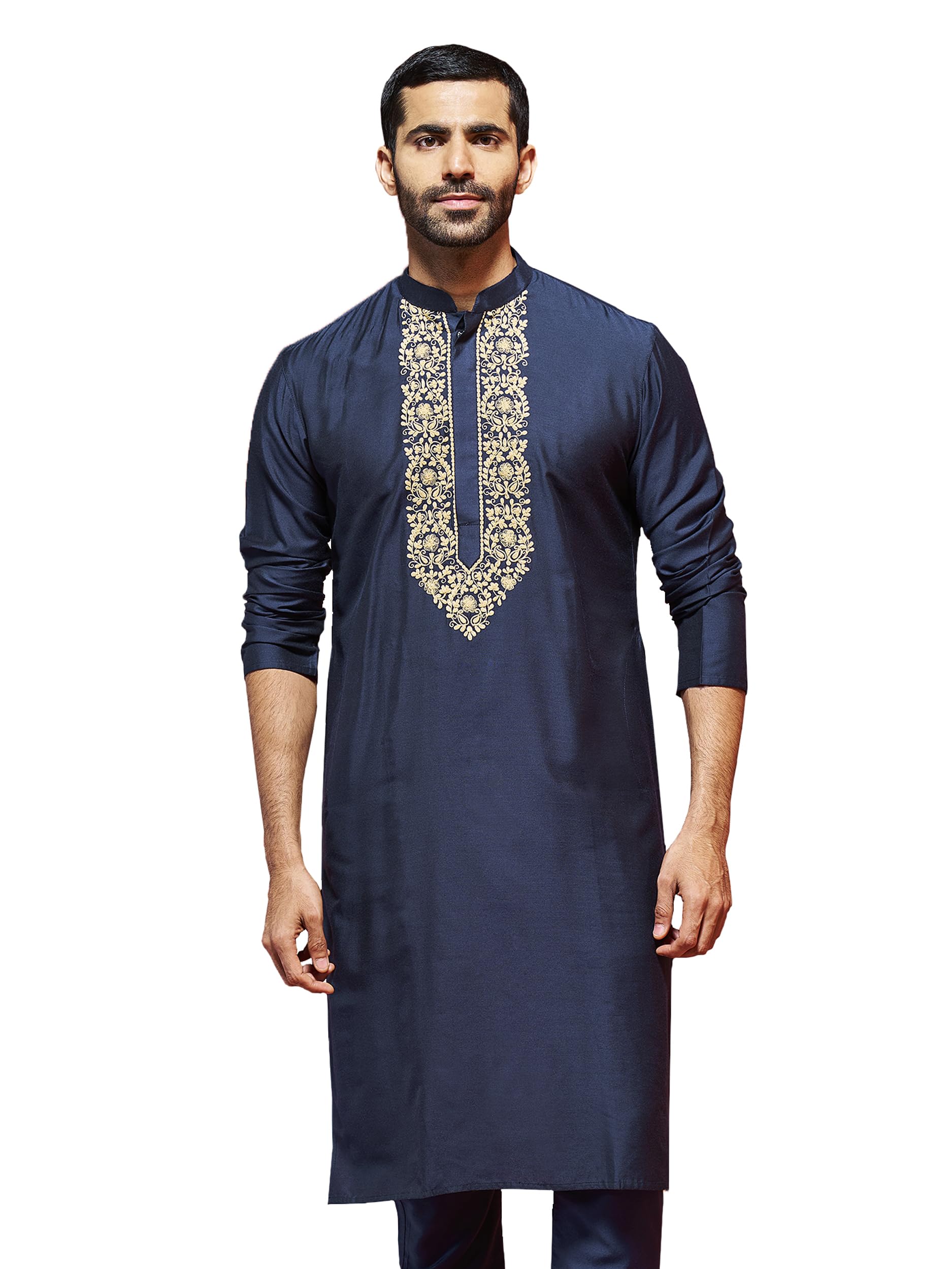 vastramay Men's Viscose Kurta | Viscose Embroidered Kurta for Men-picture-14