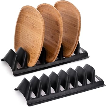 EYNEL Cabinet Interior Cookware Pan Lid Plate Organizer Basket Plate Dishwasher Kitchen (White)