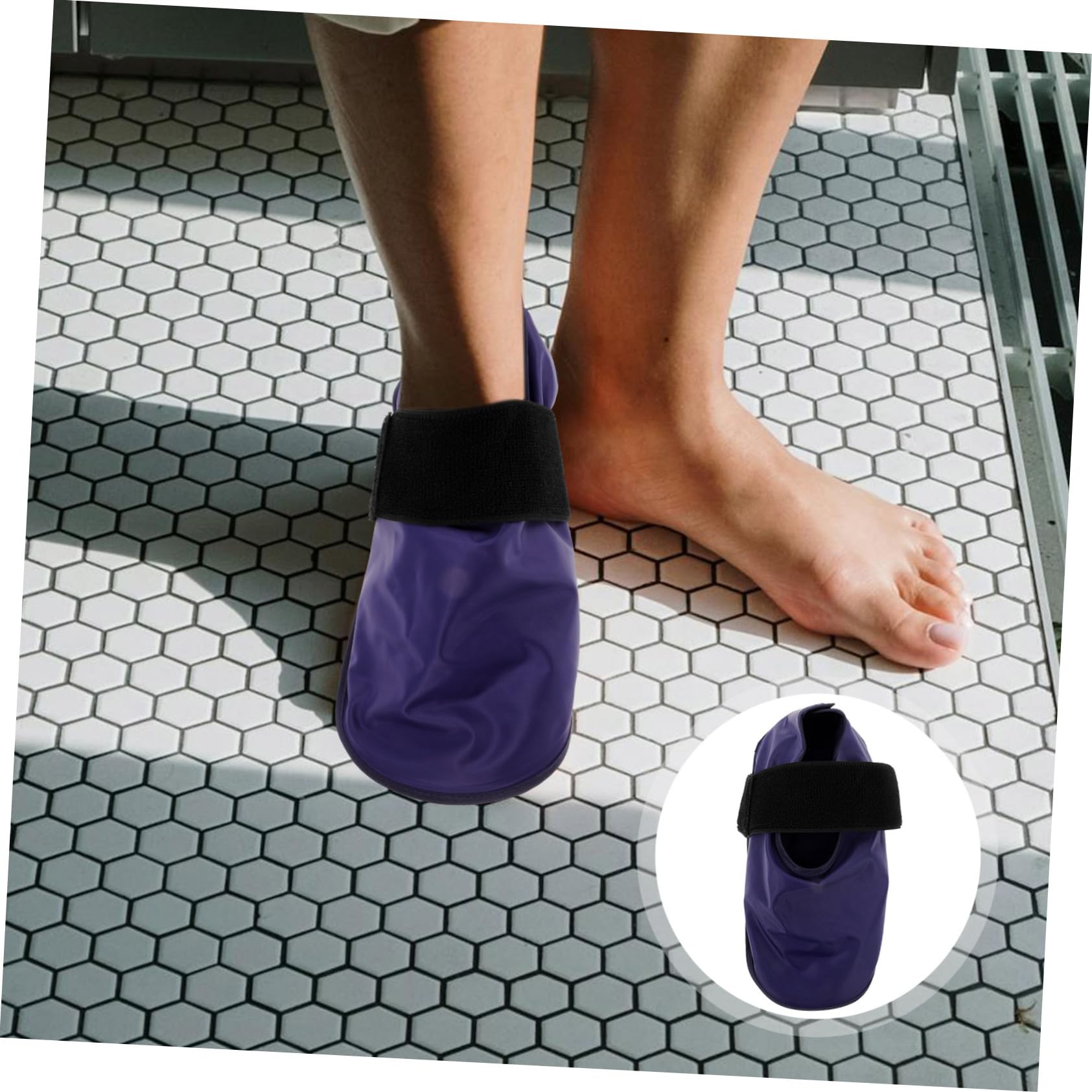 Yardenfun Einstellbarer Fuß Eisbeutel für Kältetherapie bei Verletzungen Kühlpack für Knöchel und Füße Wiederverwendbar für Sport und Schwellungen Stunden Kühlwirkung