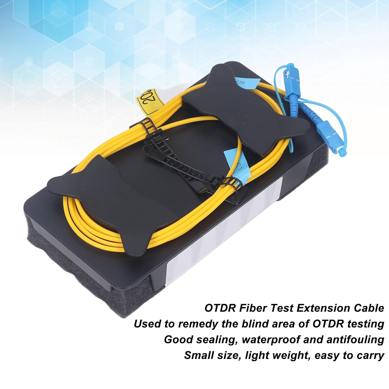Walfront OTDR Cable Box Water Proof and Dust Proof ABS Material Network Testing for SM 1310/1550nm Single Mode Fiber Test Cable