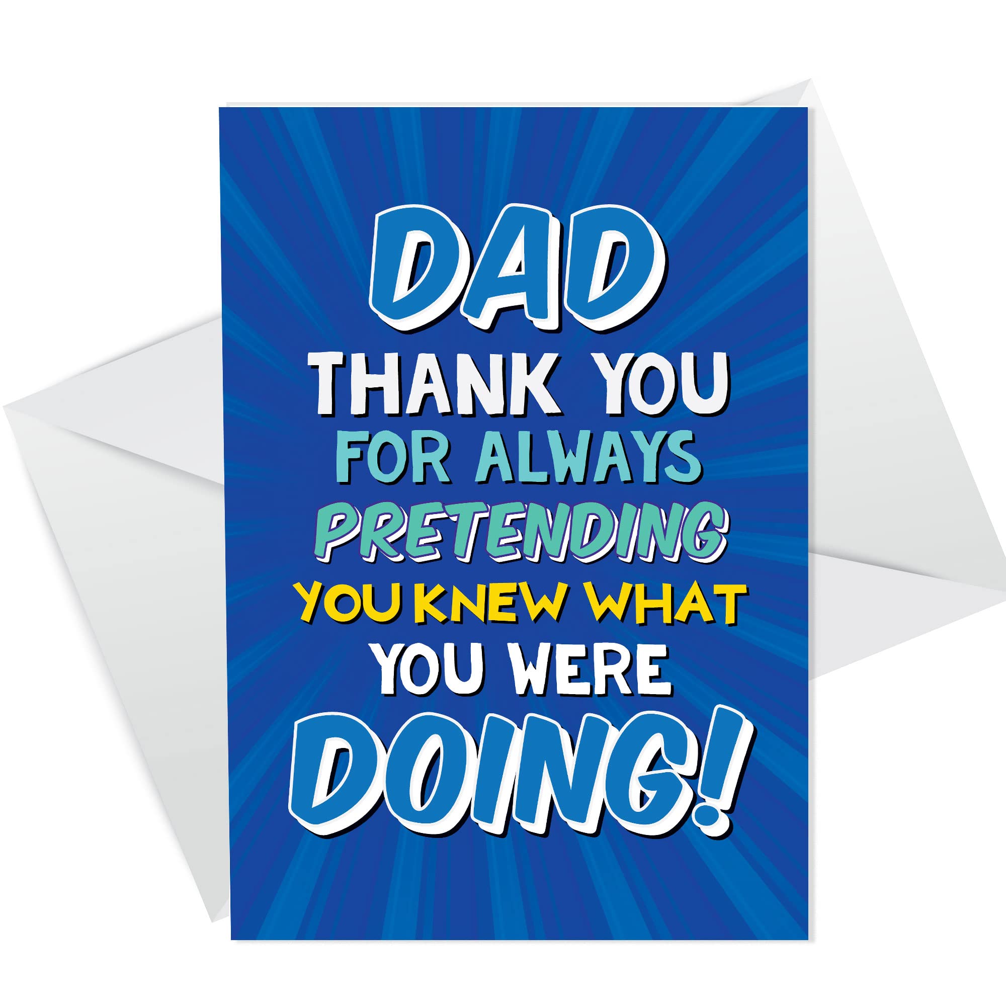 RED OCEAN Funny Dad Card - Birthday Card For Dad From Daughter Son - Novelty Fathers Day Card - Funny Father's Day Card For Dad - Dad Card From Daughter Son