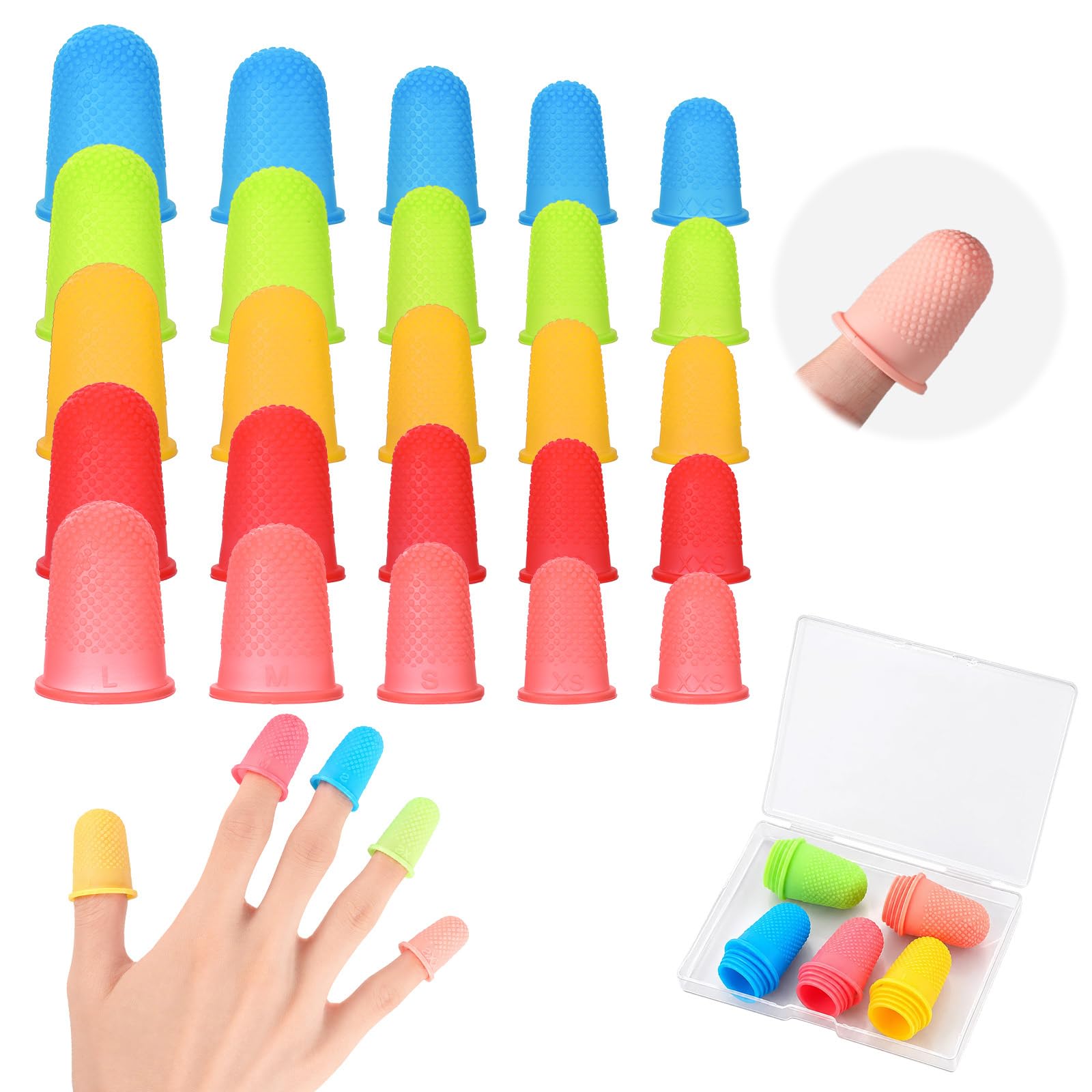 25pcs Hot Glue Finger Protectors Silicone Thimble Sewing Finger Protector