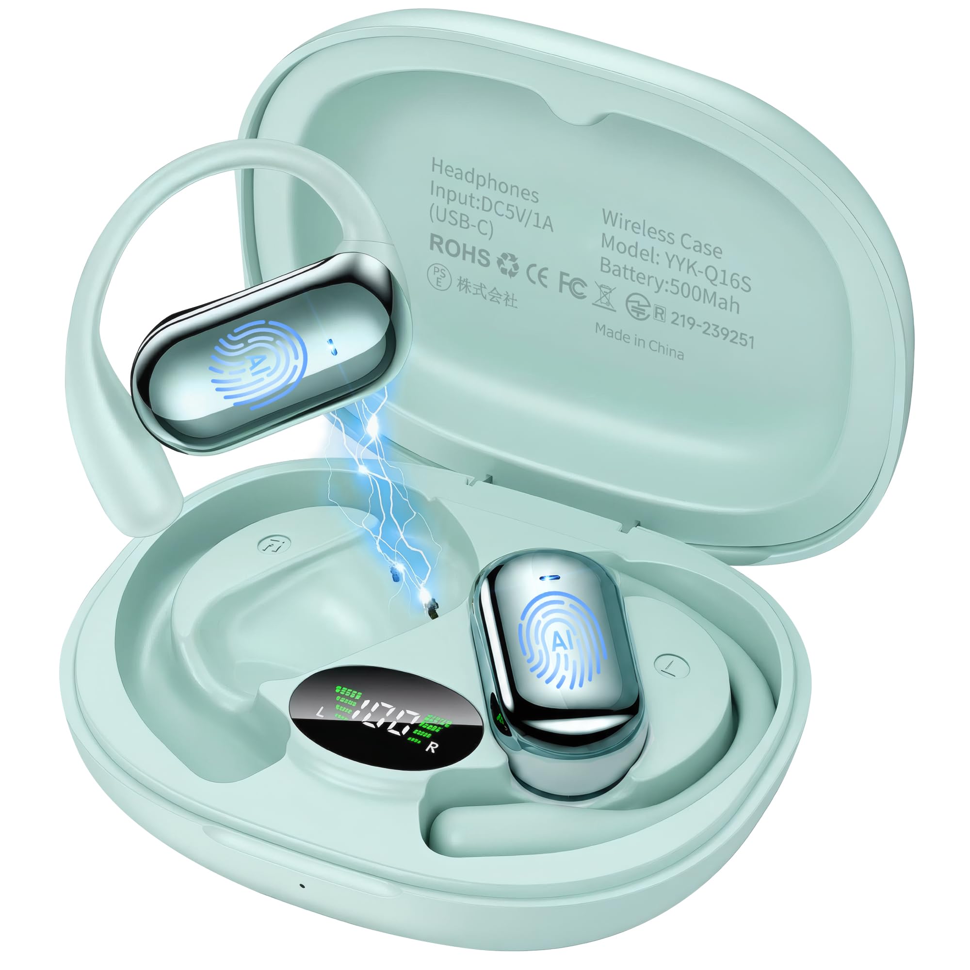 Écouteurs Traducteur Vocal AI Instantané Bluetooth 6.1, 198 Langues Fonction 3 en 1 Autonomie 80 Heures Affaires et Études