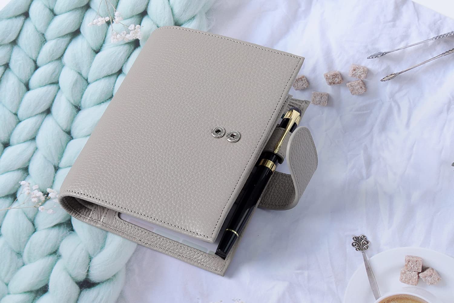 Moterm Pocket Versa - Kombination aus Taschengröße Binder Planner und Geldbörse.(Kiesel-Grau,19mm Ring)