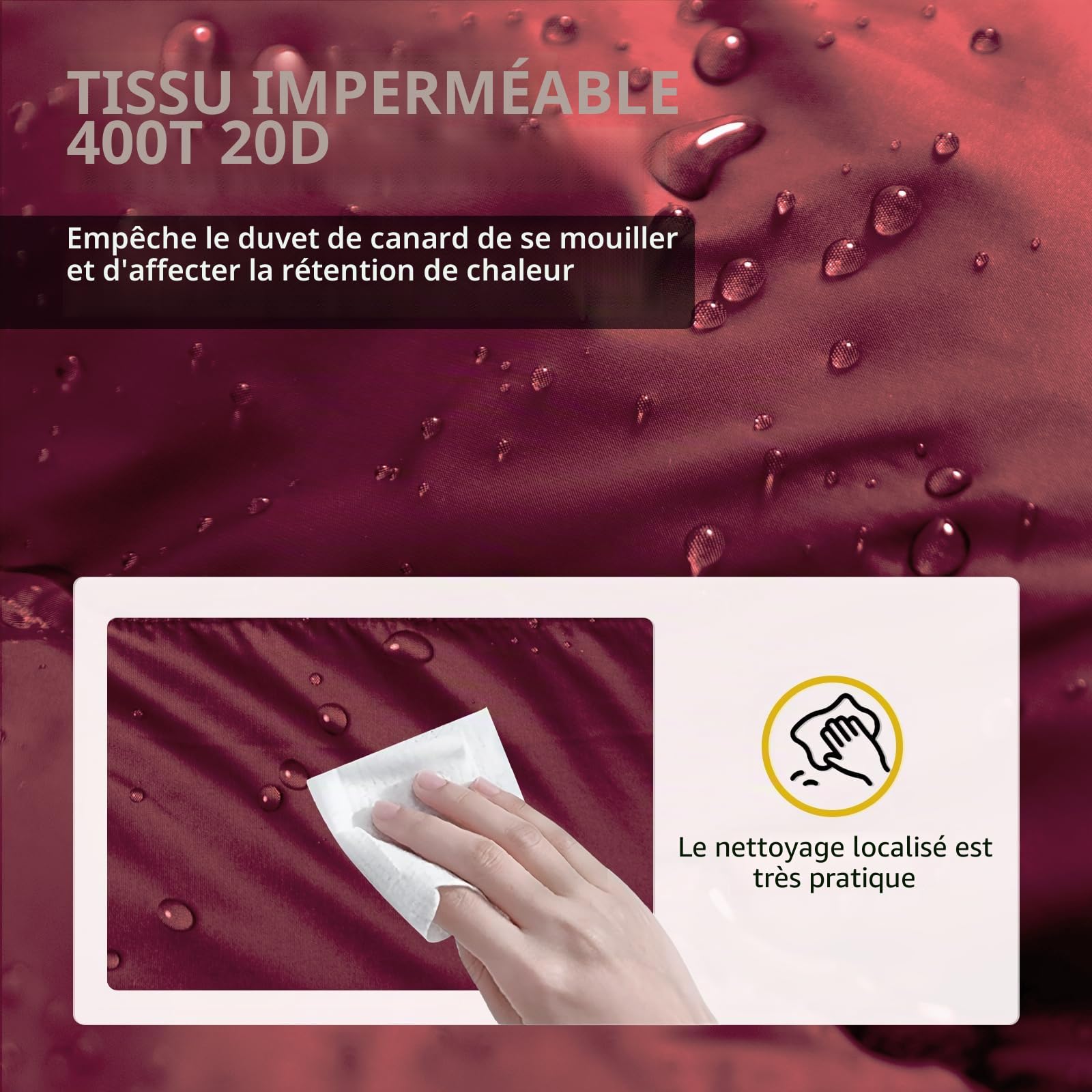 Sac de Couchage en Duvet BUERTS pour Adultes par Temps Froid. Compact et Facile à Transporter. 680 FP. Sac de Couchage de randonnée idéal pour Le Camping, la randonnée et l'alpinisme.
