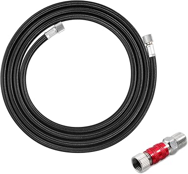 airbrush hose and quick release coupler with 1/8 to1/8 air hose adapter for most airbrushes to spray connect compressor and spray pen