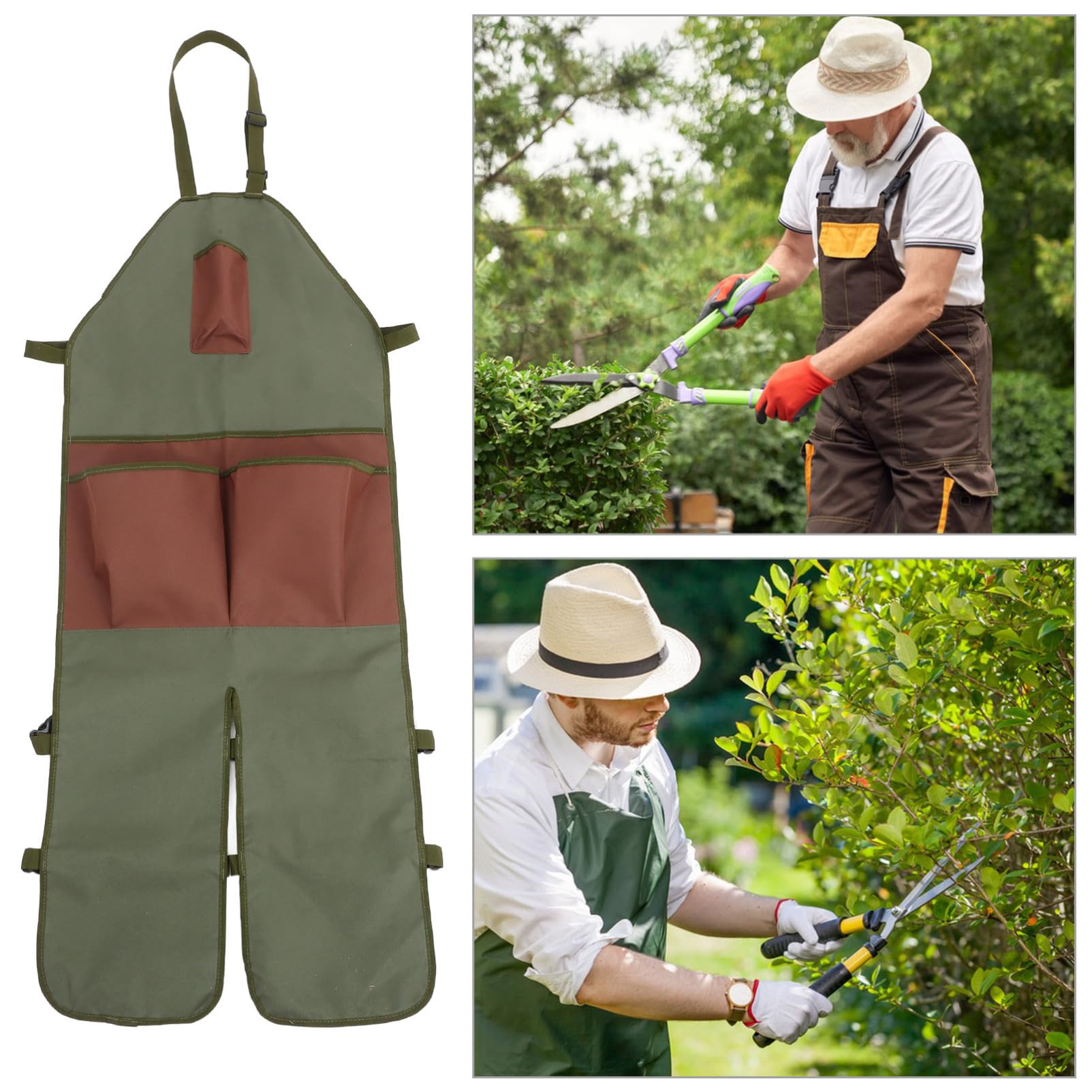 TOYANDONA Grembiule da Giardinaggio Oxford con Multiple per e Donne Grembiule per Potatura e Design e Accessorio Versatile per All