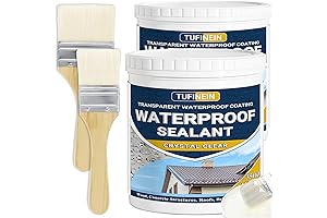 TUFINEIN Transparent Waterproof Coating 70oz for Indoor & Outdoor Surfaces