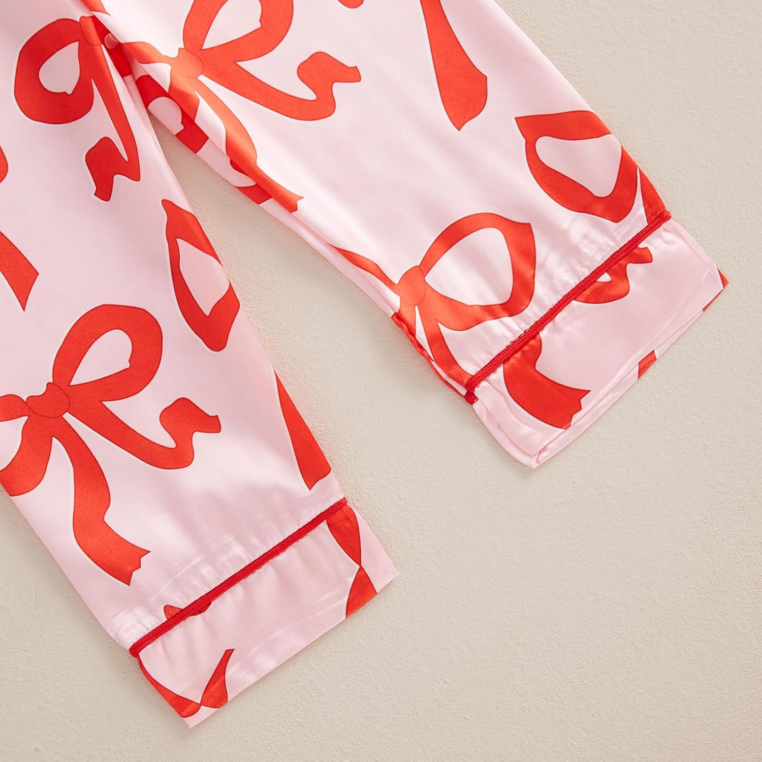 Multitrust Baby Girls Boys Silk Christmas Pajamas Set Santa Claus Long Sleeve Button Down Shirts and Pants Xmas Satin Pj Sets - Image 6