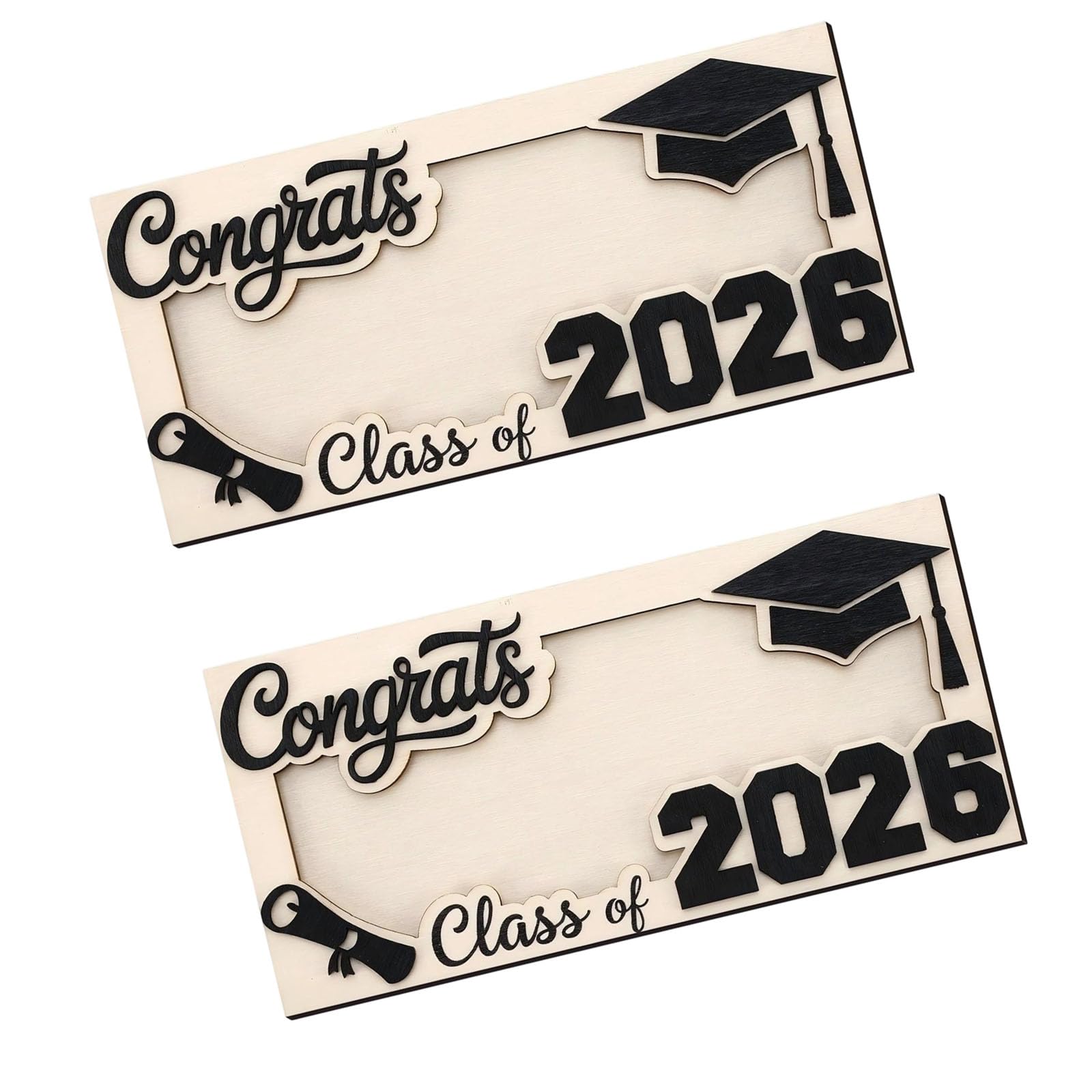 Limtula 2PCS Premium Wooden Academic Achievement Gift Combining Money Storage and Picture for Grads Wallet Photo Frame Graduates