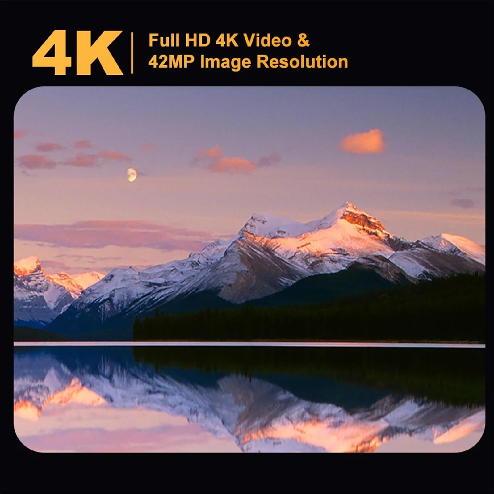 Action Camera, Fotocamera digitale portatile 4K con registrazione video DV, videocamera da viaggio con zoom 18X, schermo girevole e flash,per Ciclismo, Moto