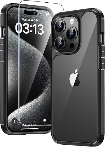 Miniatura 116 de TAURI - Funda a prueba de golpes para iPhone 15 Plus de 6.7 pulgadas, 3 en 1, no se pone amarilla, con 2 protectores de pantalla, protección