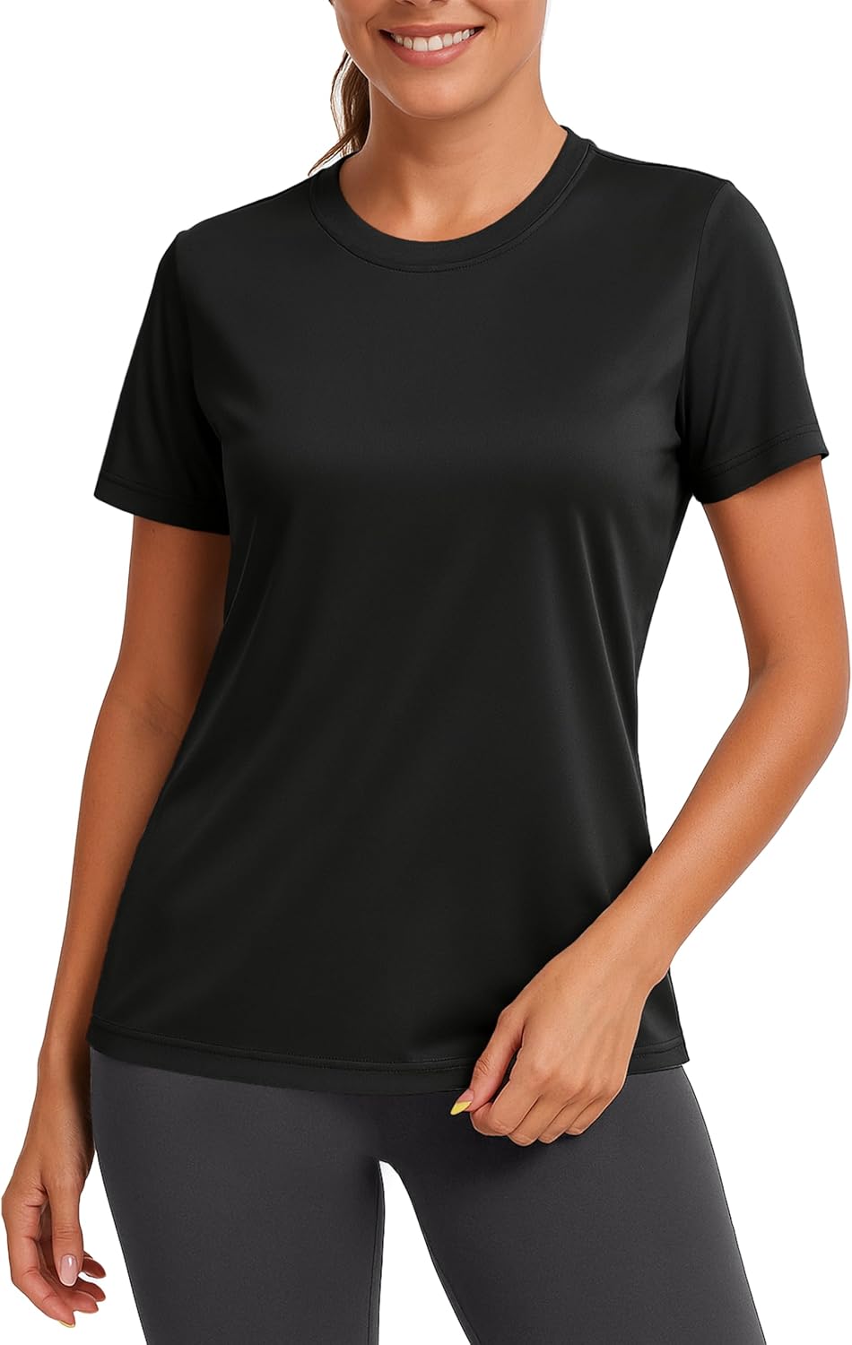 KINSWT Women's UPF 50+ Sun Shirts UV Protection Short Sleeve Rash Guard Swim Shirts Quick Dry Athletic Workout Tops