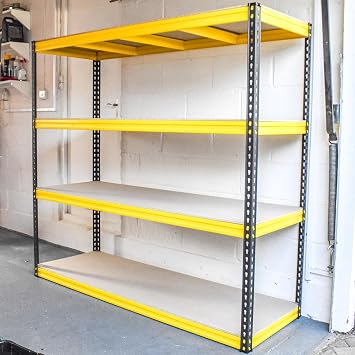 Trade Master Pro  Heavy Duty Storage Sheles | 400kg Load Capacity Garage & Warehouse Racking System 1.8m Wide