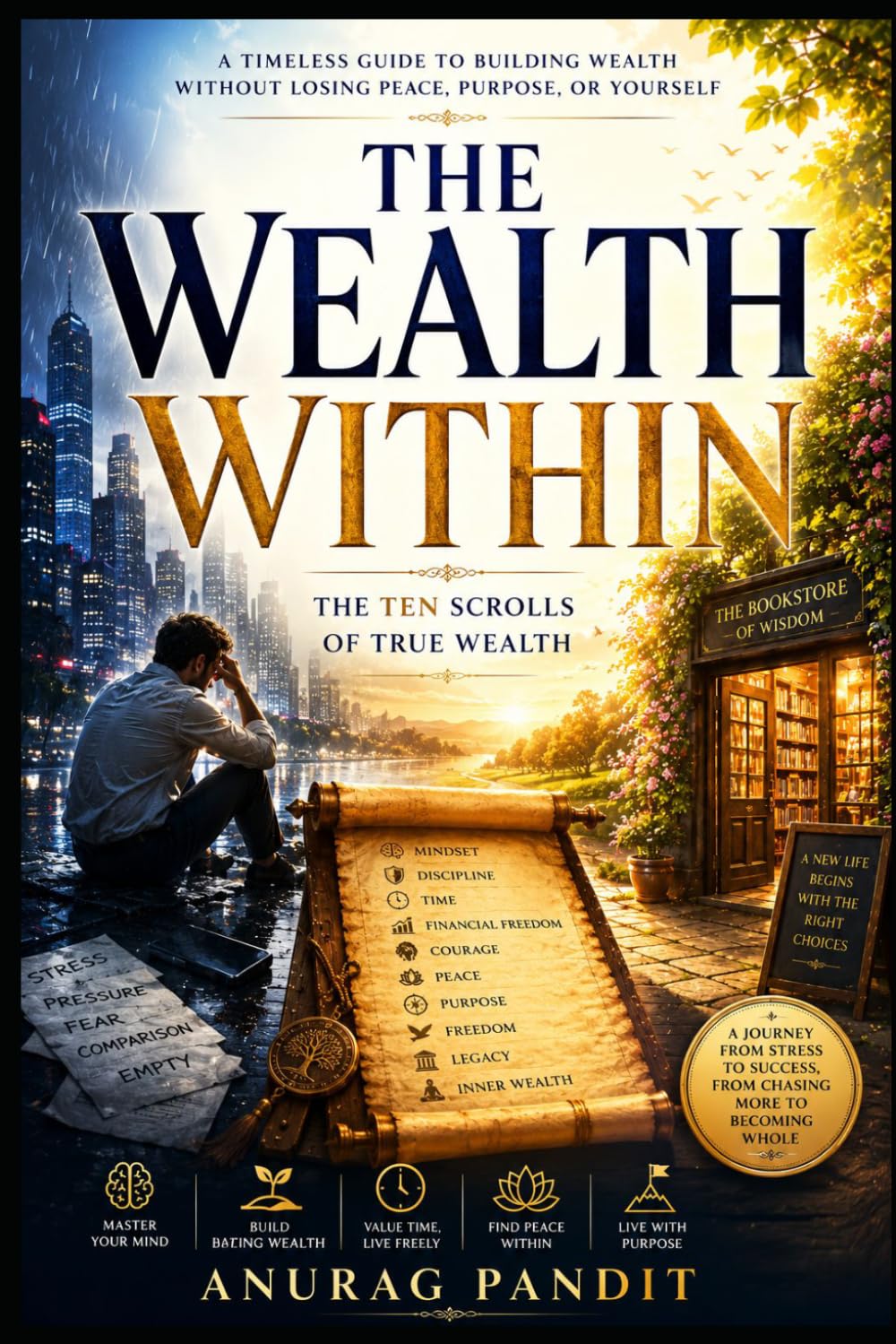 THE WEALTH WITHIN: A Timeless Guide to Building Wealth Without Losing Peace, Purpose, or Yourself. A philosophical journey toward financial freedom, emotional peace and purposeful living