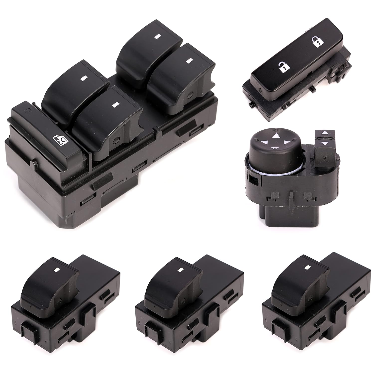 Driver Side Master Power Window Switch & Door & Mirror Control Switch Button, for Chevy Silverado, for GMC Sierra 1500 2500/3500HD 2007-2013 25789692 22895545 15804093 22883768