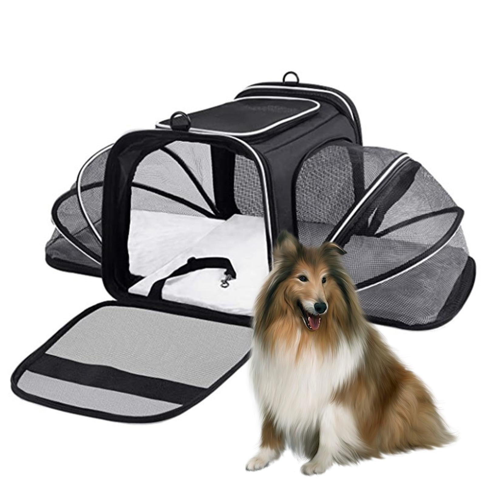 Sac de transport pour chat anti-stress avec parois en maille aérée