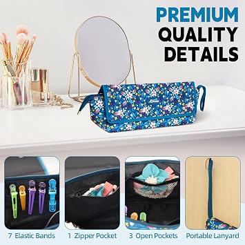 Hair Tools Travel Bag with Removable Heat Resistant Mat, Travel Hair Bags Organizer for Hot Tools, Portable Travel Carrying Case for Flat Irons, Straighteners, Curling Iron