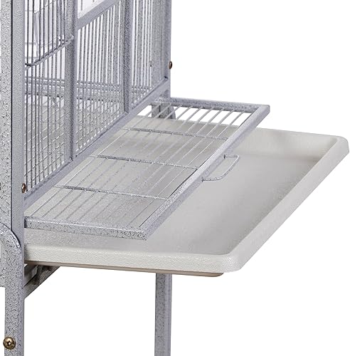 Miniatura 7 de SUPER DEAL Jaula grande de hierro forjado de 53 pulgadas para cacatúas, conure, periquitos, pinzones, Budgie, Lovebird, canario, casa mediana para