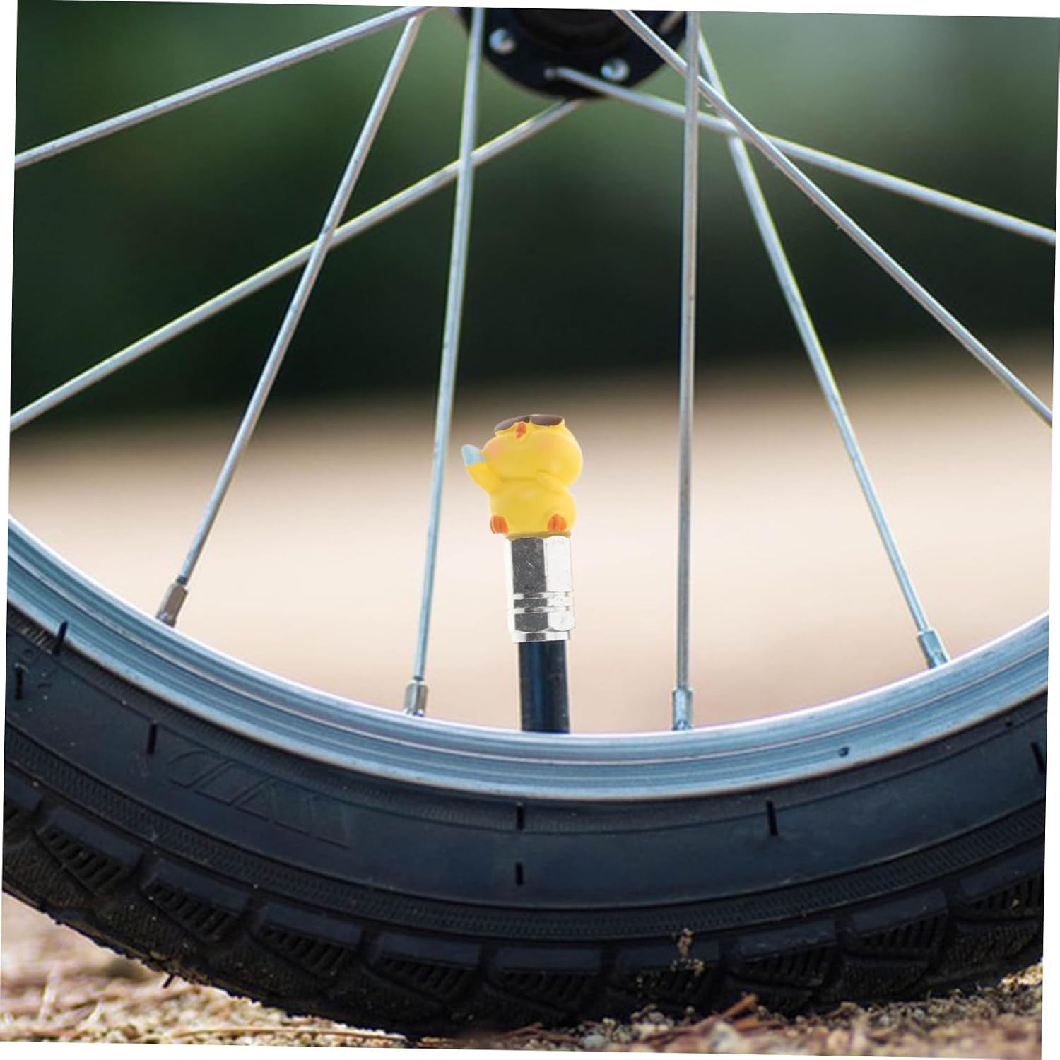 4pcs Funny Tire Valve Caps Cute Duck-Shaped Decorative Valve Covers for Bikes Cars and Trucks Quick Inflation Stylish Design Family Pack for All Bikes