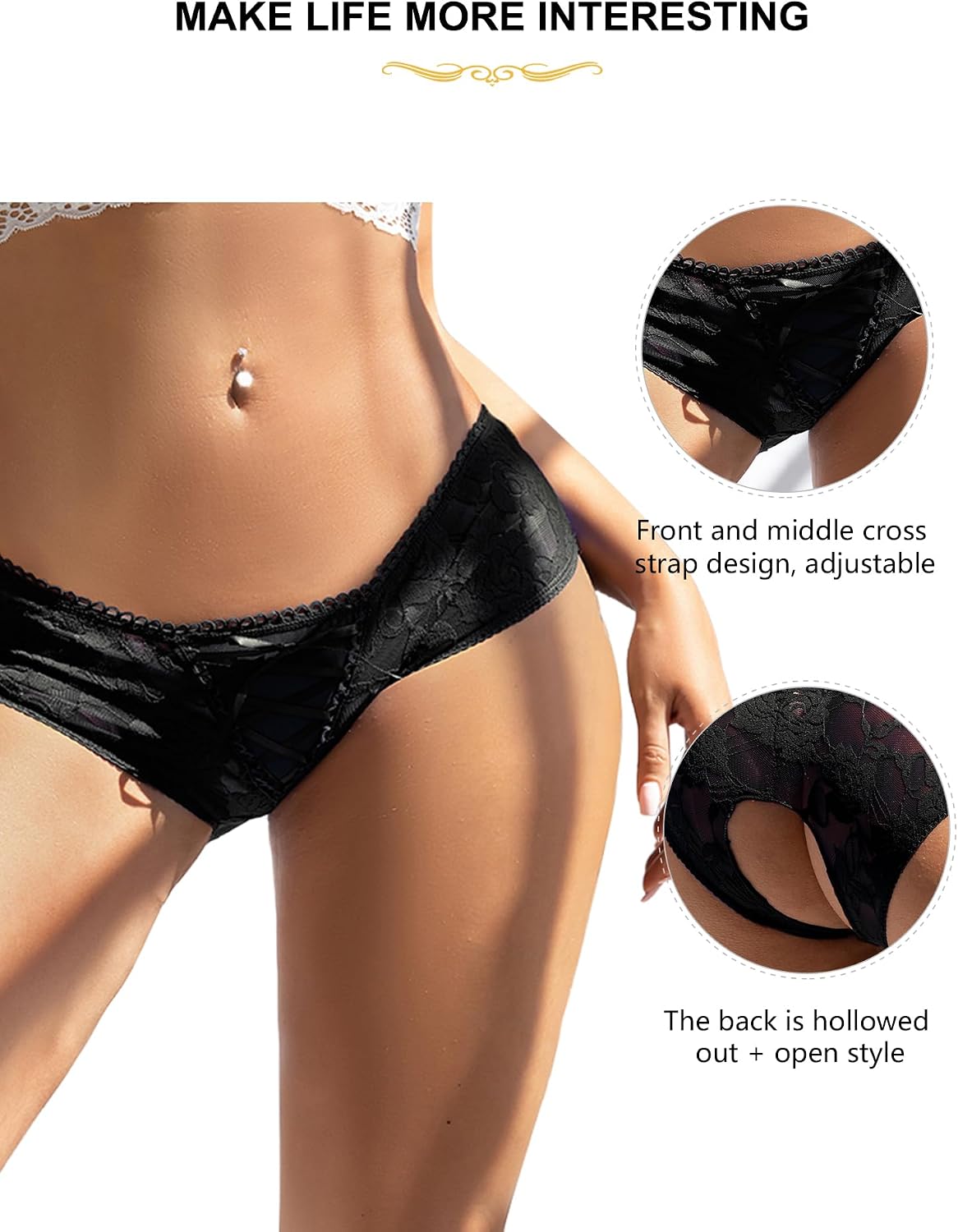 comeondear Boyshorts Panties for Women Plus Size Womens Underwear Cheeky Thong Panties Floral Boy Shorts for Dating