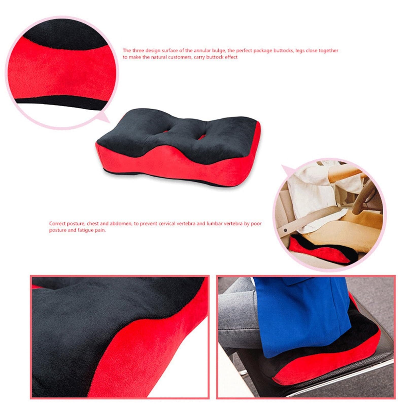 X&Z-XAOY Cuscino In Memory Foam A Due Fori Tuberosità Ischiatica Cuscino Di Seduta Cuscino Per Ossa Sedute, Coccige E Dolori Alla Schiena-40x32x9cm