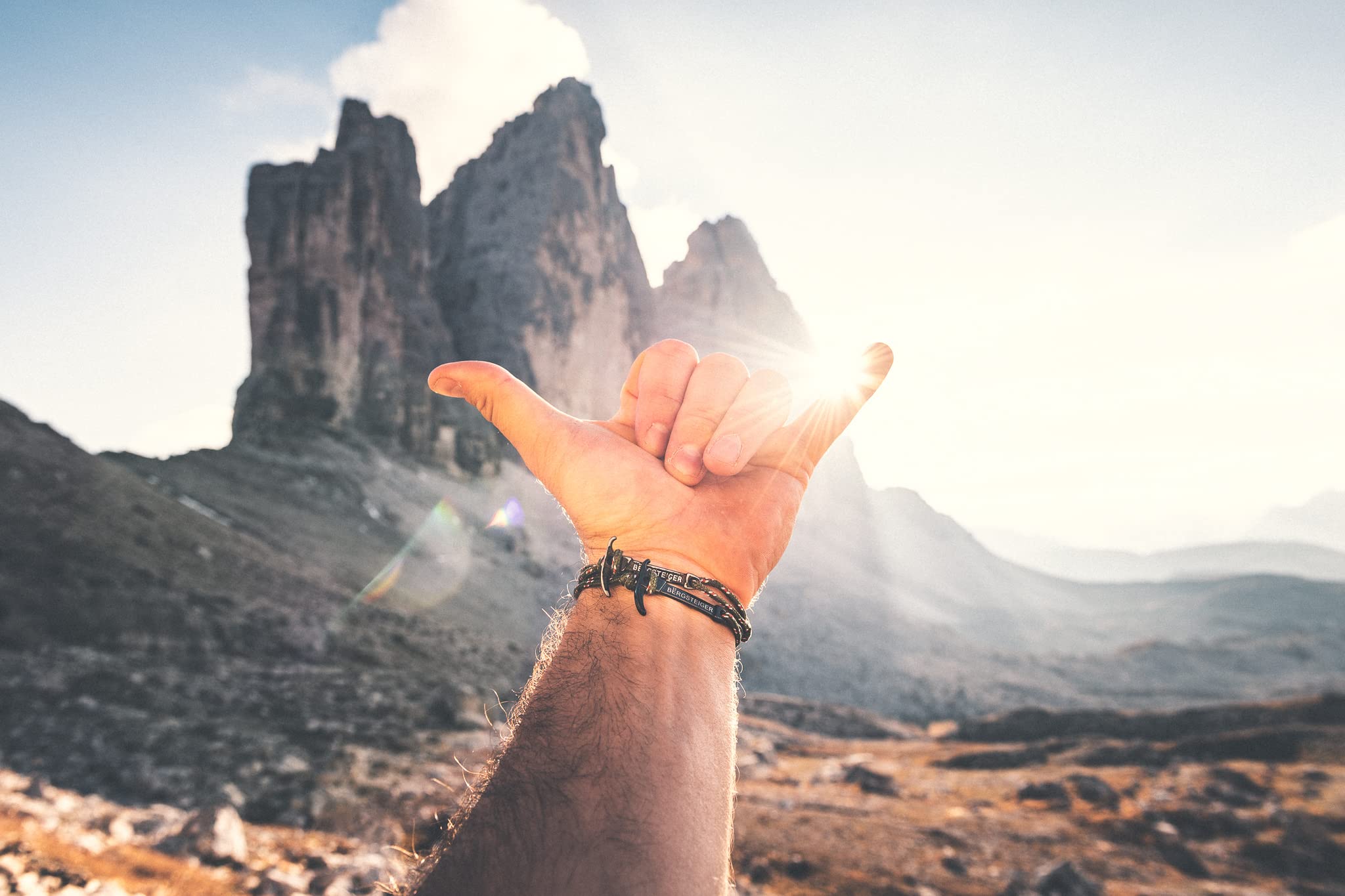 ICE AXE - Bracciale da uomo e da donna con picchetto di ghiaccio, in tessuto di alta qualità, bracciale intrecciato, bracciale in tessuto, ideale come regalo per alpinismo