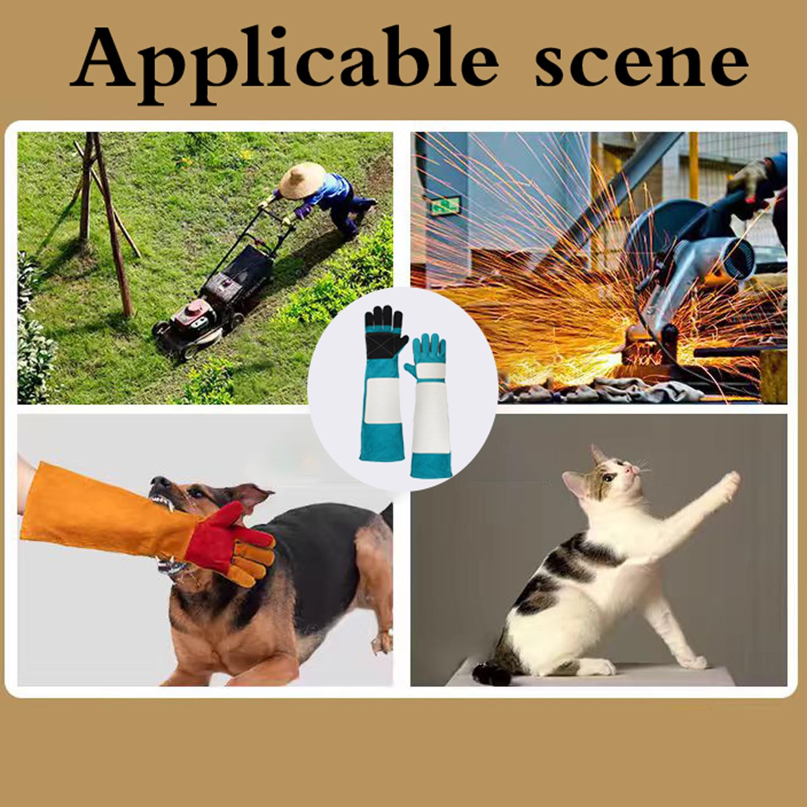 Anti-Morsure De Sécurité Mordre Gants,Gants Anti-Morsure,Gants de Soudure,Gants De Traitement des,Anti-Rayures,Résistant à l'usure,imperméable,imperméable,pour Chat,Chien,Oiseau,bétail