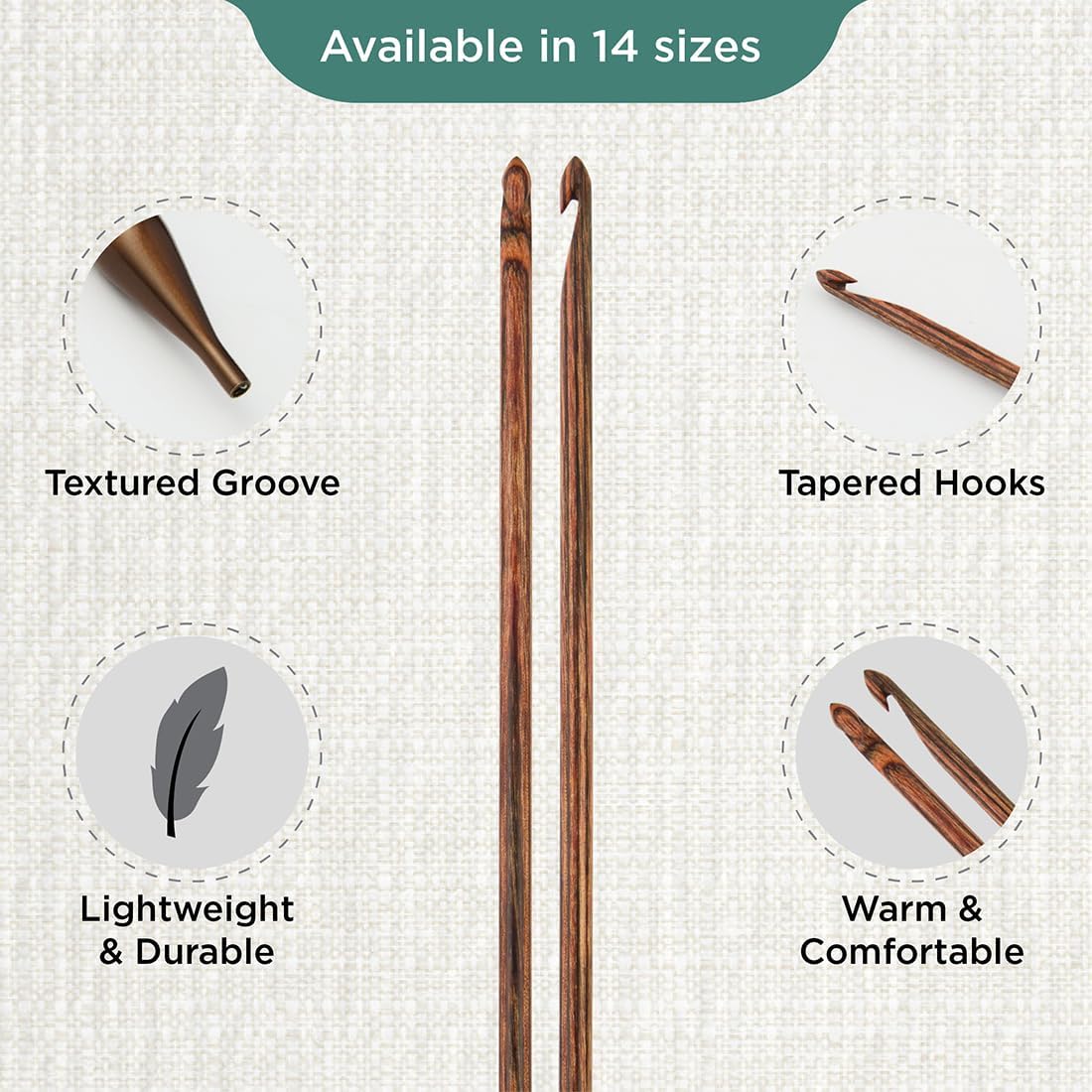 KnitPro Ginger Afghan/Tunisian Crochet Hook | US Size G (4mm) image 3