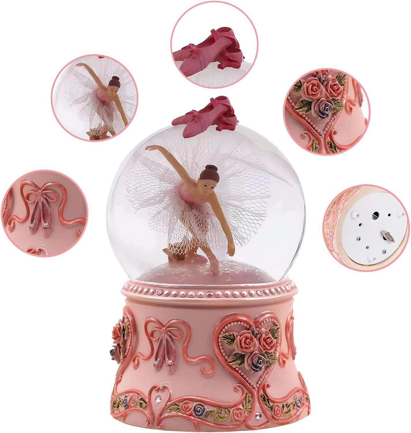 Musical Ballerina Snow Globes Lighted Snow Globe, Swan Lake Music Box Ballet Recital Gifts for Girls, Daughter, Granddaughter - Image 2