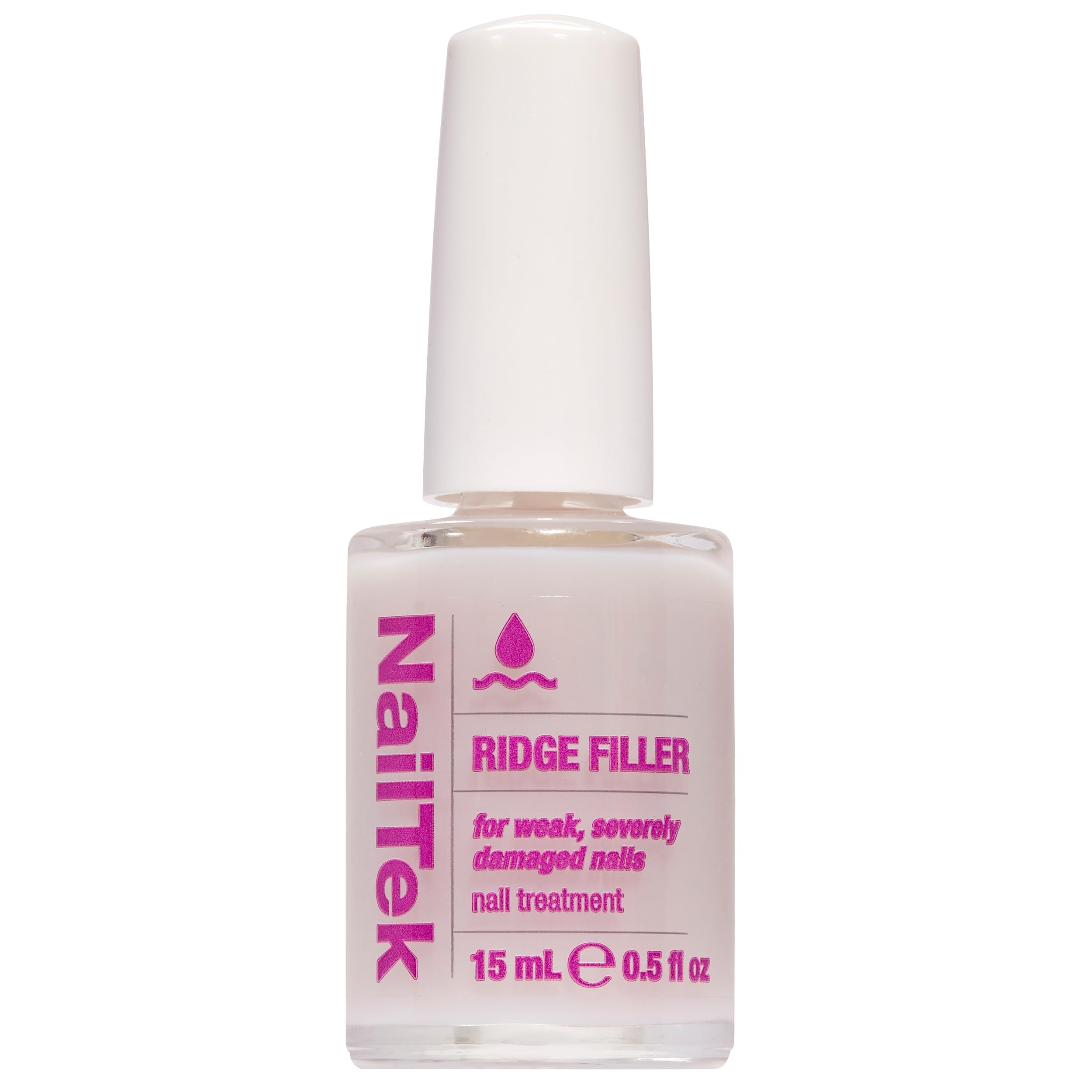 Nail Tek Ridge Filler Formula 4 Clear Ridge Filler for Nails Base Coat Nail Strengthener Polish for Weak