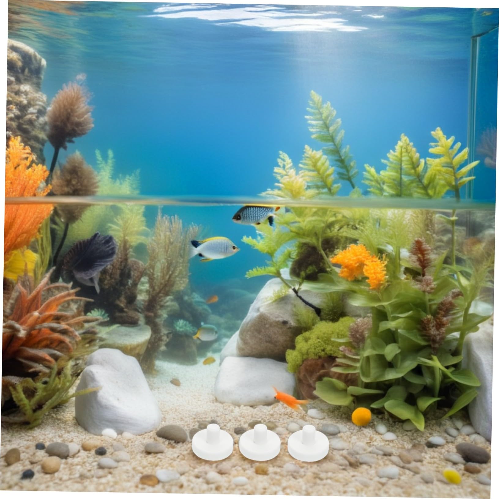 60 Stück Keramik Korallenvermehrungsständer Basis Korallenhalter Aquarium Korallenfrags Halterungen für Fischbecken Meerwasser Korallenzucht Zubehör