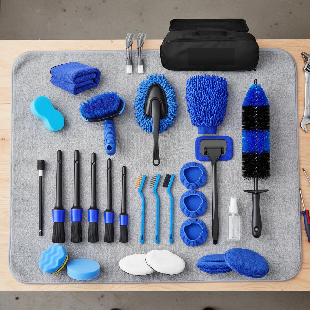 Kit Pulizia Auto, Set Detailing Auto, style to 2 | , rubber, foam, per detailing auto, nylon, microfiber, metal, per pulire