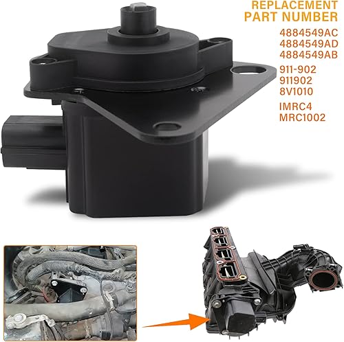 Miniatura 6 de 911-902 Válvula de control del corredor del colector de admisión IMRC 4884549AD compatible con Jeep Compass Patriot Dodge Caliber Journey Avenger