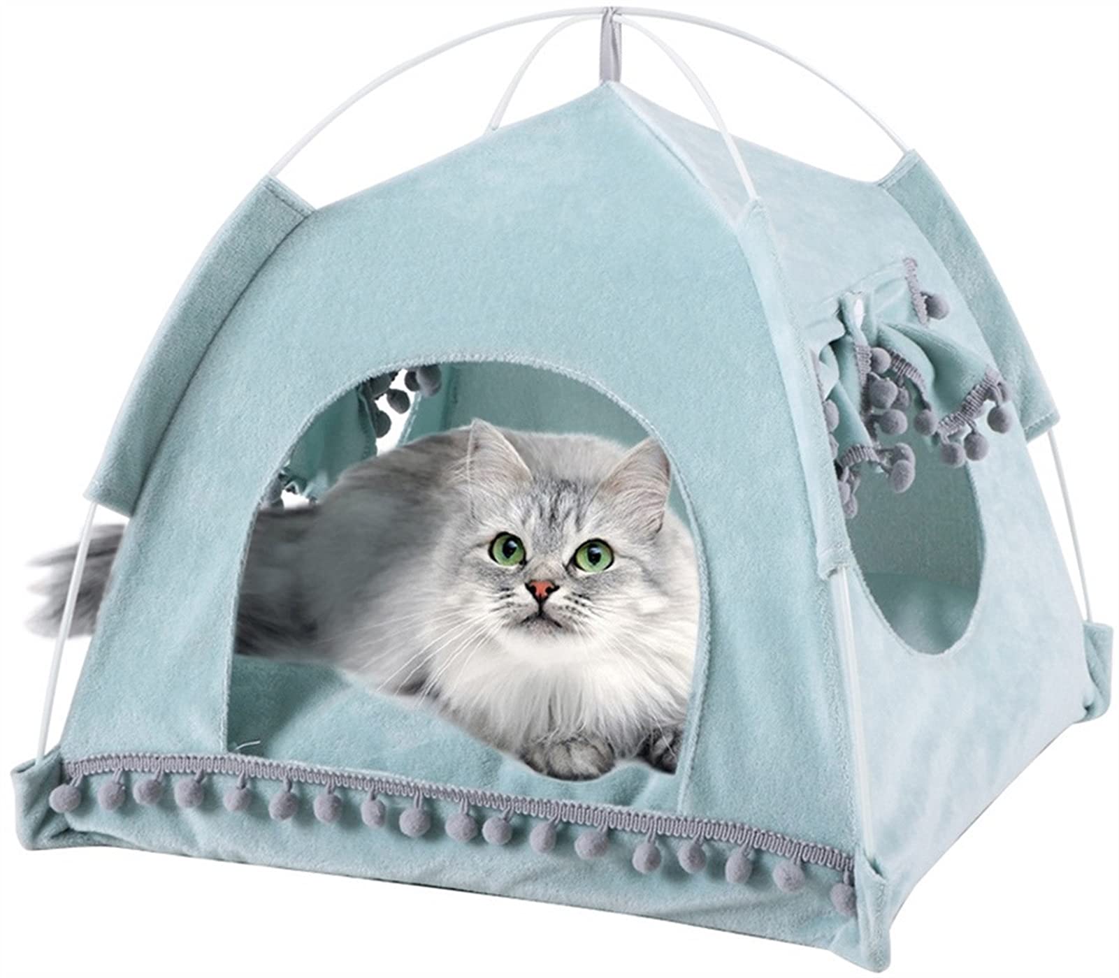 SEOUGEE Katzenhöhle Bett – Warmes Iglu Für Katzen & Kleine Hunde, Waschbar Mit Rutschfester Unterseite