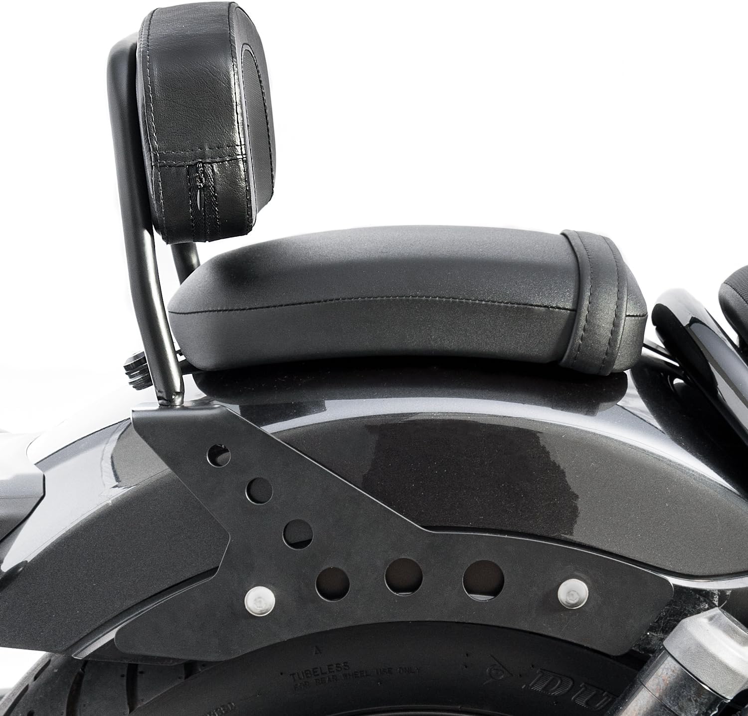 Motorcycle Driver Passenger Sissy Bar for Honda Rebel CMX 1100 2021 2022 2023 2024 2025 2026 Rebel1100 CMX1100 CM1100 Front Rear Upright Seat Leather Back Rest Cushion Pad (Black)