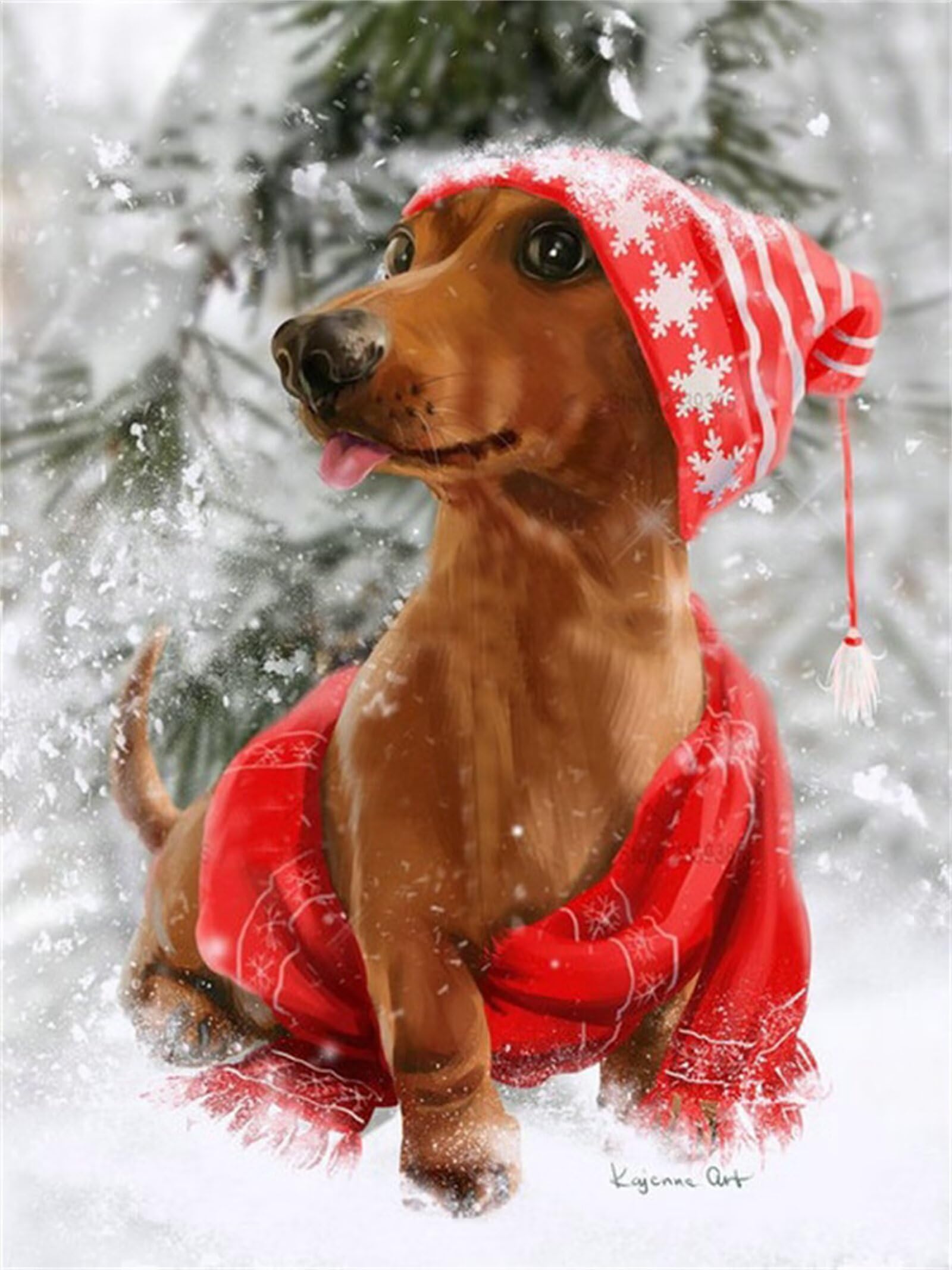 Diamond Painting Chien 5D : Kit de Loisir Créatif pour Salon et Bureau