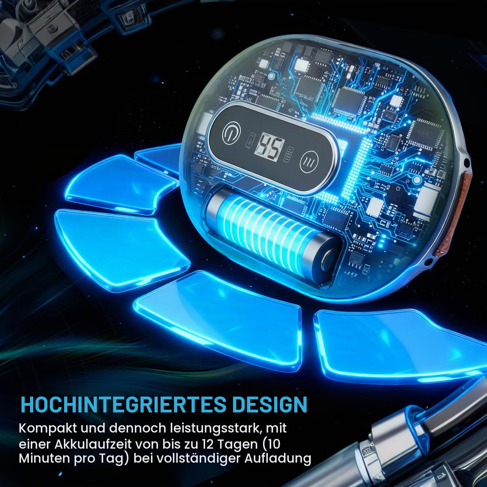 4D Nackenmassagegerät, Massagegerät Nacken mit 3 Massageeinstellungen & Wärme, Touchscreen-Tasten, Tragbares Nacken und Schulter Shiatsu Massagegerät für Zuhause, Büro & Reise