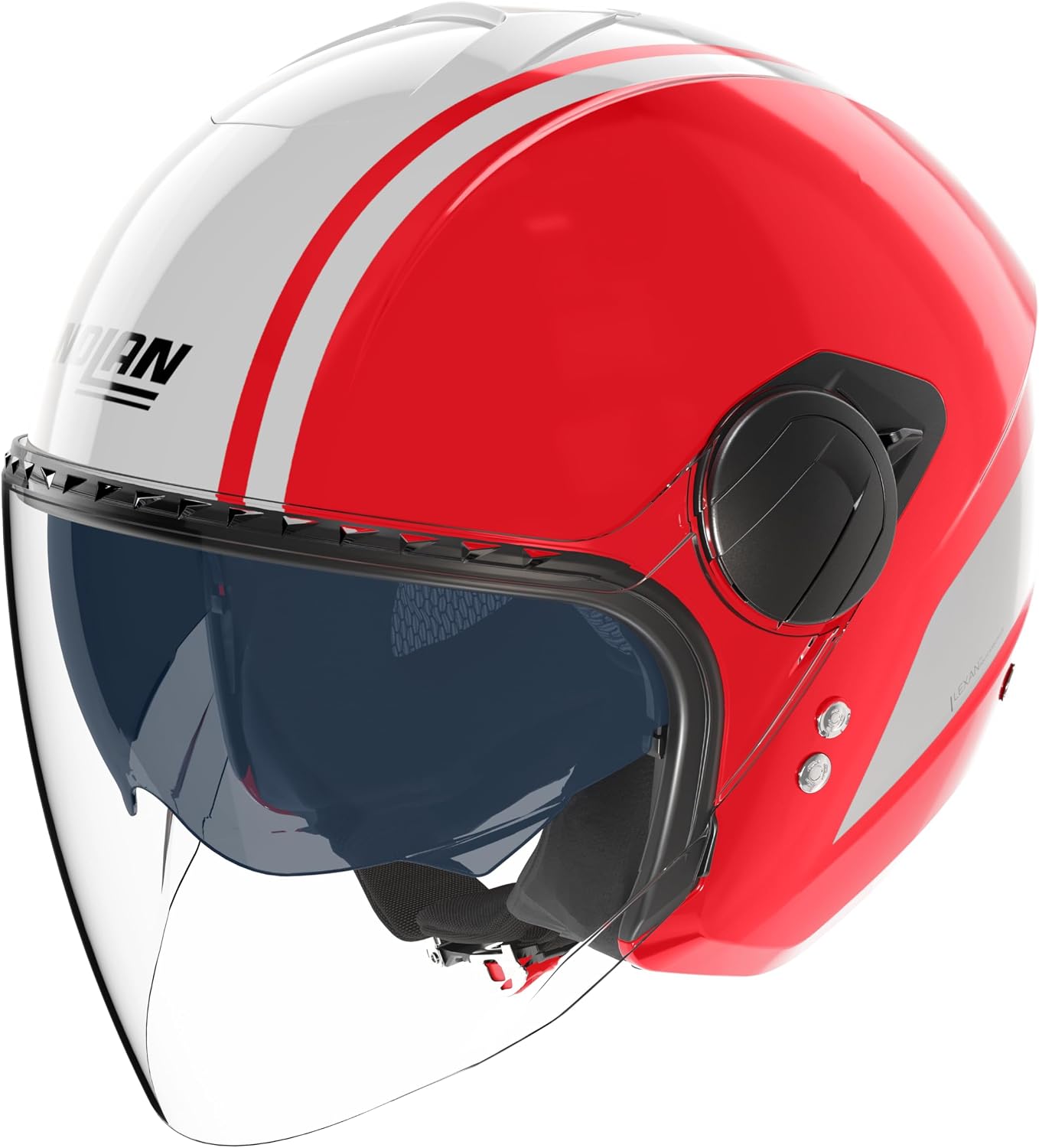 Nolan N20-2 Helmet, front view, red and white