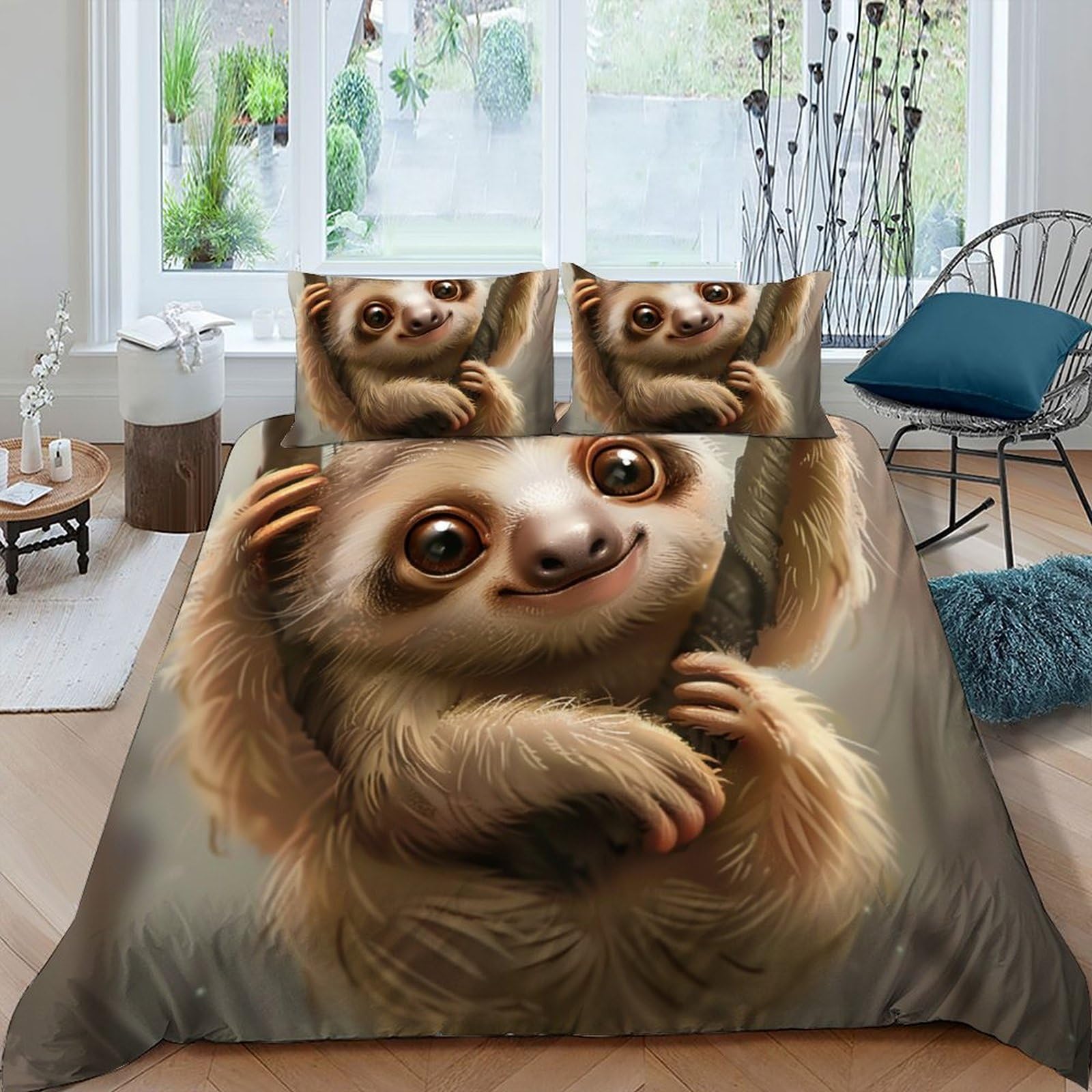 Housse de couette paresseux King 220x240 cm en microfibre avec 2 taies d'oreiller