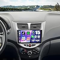 Vista 1 de CAMECHO 2+64G CarPlay & Android Auto Receptor estéreo para coche, Android 13 Doble DIN Radio de coche para Hyundai Accent Verna Solaris 2010-2016
