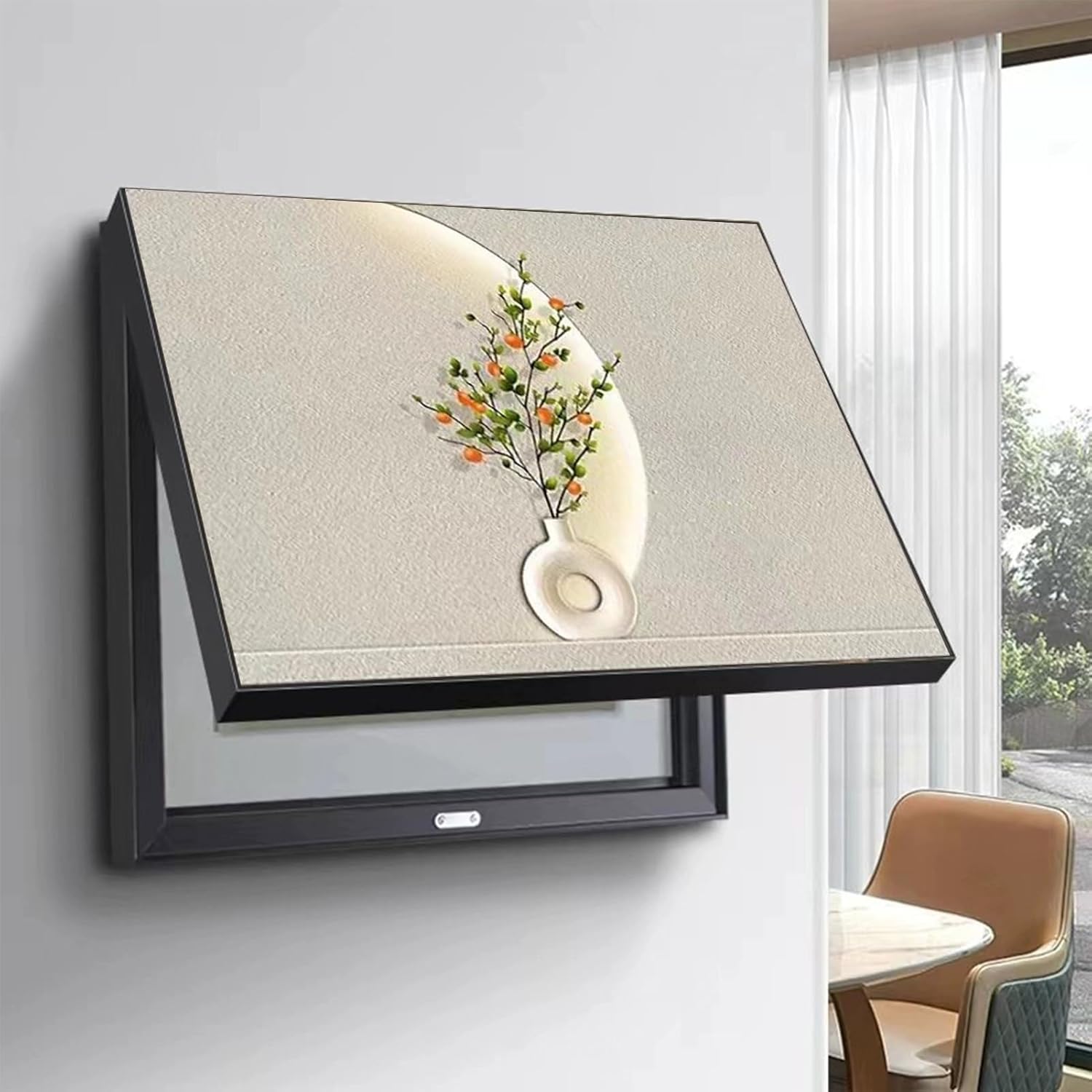 Modern Wall Mounted Electrical Panel Cover, Decorative Fuse Box Cabinet for Circuit Breaker, Stylish Home Wiring Solution, Durable and Easy to Install