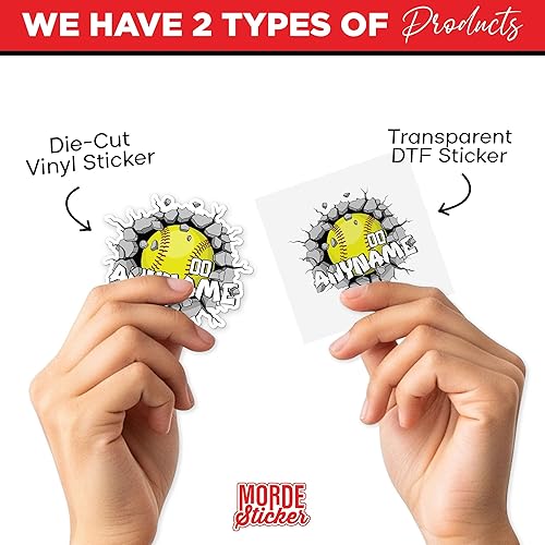 Miniatura 23 de Calcomanía con nombre personalizado, calcomanía de casco de béisbol y sóftbol, calcomanías de vinilo troqueladas para casco duro, laptop, botella