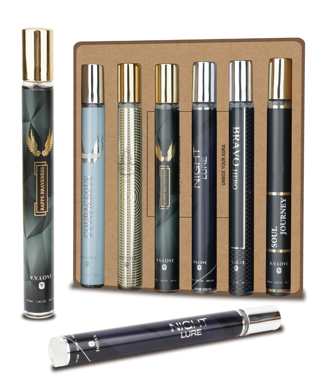 Parfüm Herren 6er-Pack 35ml I Männer Parfum mit Bergamotte, scharfen Noten, Schwertlilie & Moschus I sinnlich & selbstbewusst I langanhaltend, ein Duft für jeden Tag