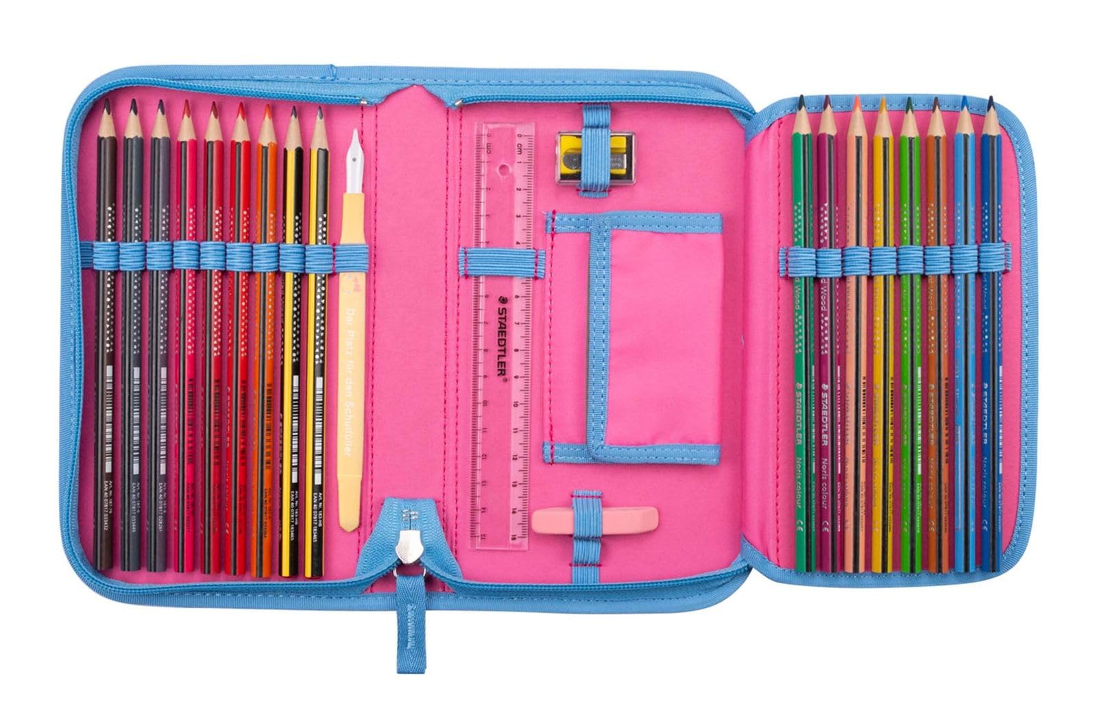 DerDieDas ErgoFlex Easy Set 5-teilig, leichter Schulranzen für die Grundschule – stabil, sicher & ergonomisch, höhenverstellbar, ca. 22,5 l Volumen, ca. 950 g Gewicht