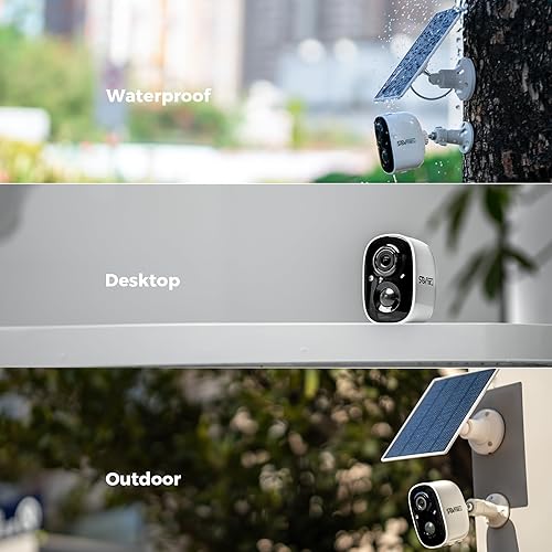 Miniatura 2 de CG6 - Cámara de seguridad solar inalámbrica de 3 MP para exteriores recargable con pilas aplicación Vicohome con panel solar sin cables audio de 2