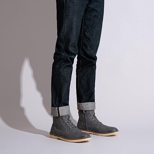 Miniatura 7 de Vostey Botas de senderismo impermeables para hombre, botas chukka casuales para hombres