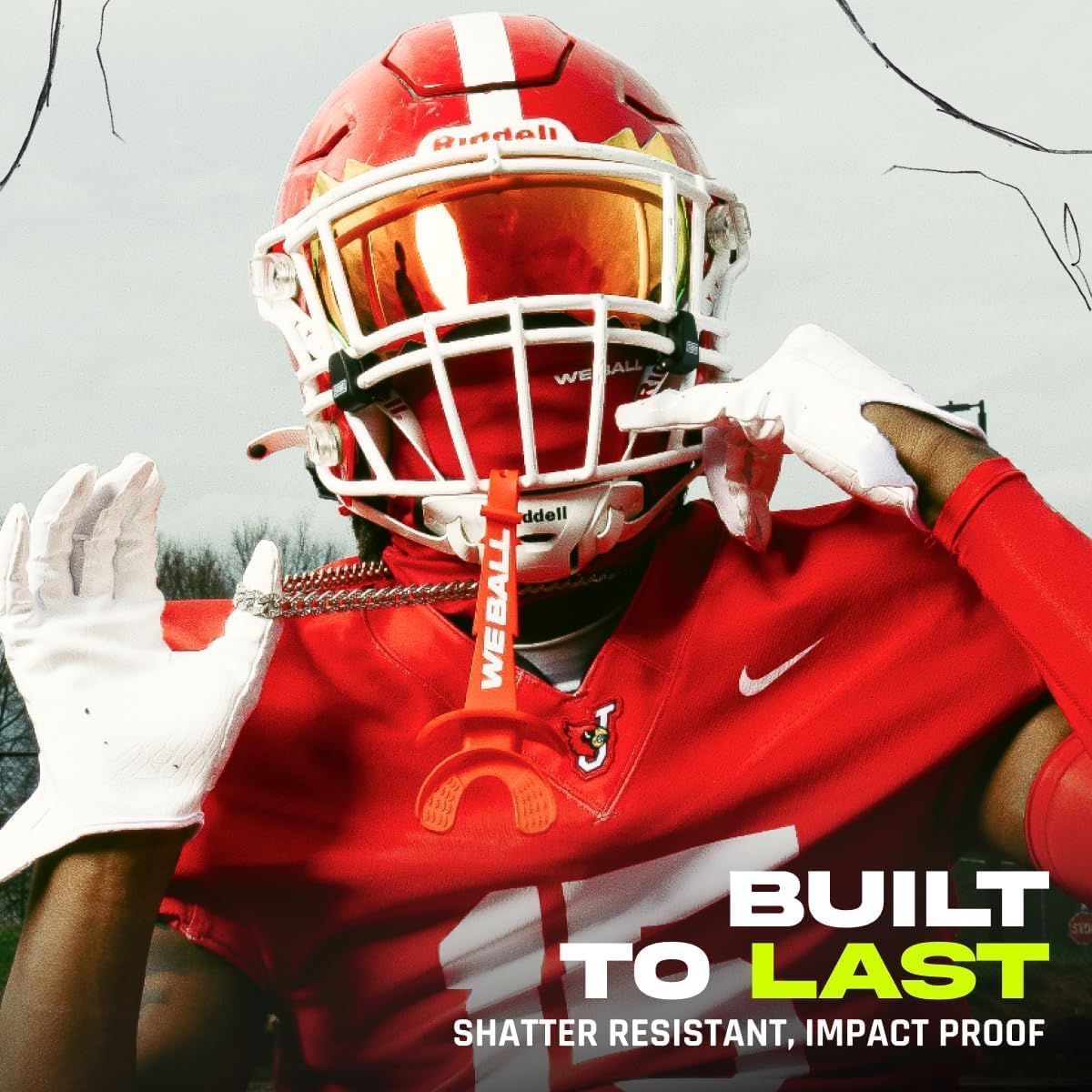 We Ball Sports Football Visor 3.0, Fits Adult & Youth Football Helmets